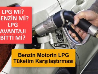 Benzin Motorin LPG Tüketim Karşılaştırması.