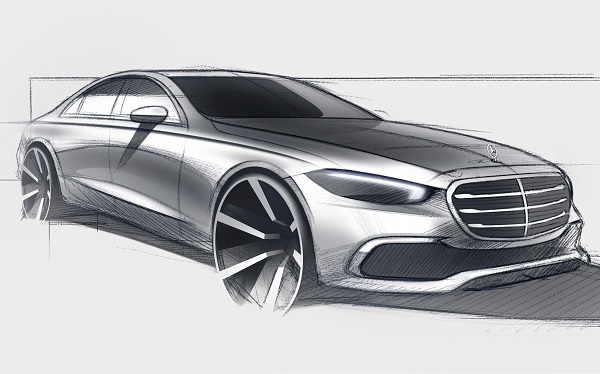 Yeni Mercedes S Serisi çizimi.