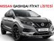 Nissan Qashqai fiyat listesi Ekim.