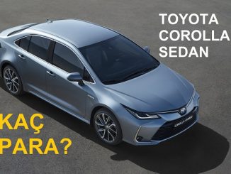 Toyota Corolla Fiyat listesi Ekim.