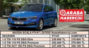 2021 Skoda Scala fiyat listesi