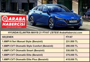 2021 Hyundai Elantra fiyatları Mayıs