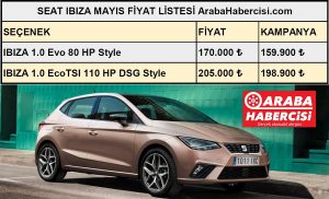 Seat Ibiza fiyat listesi Mayıs