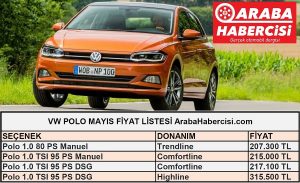 Volkswagen Polo fiyat listesi Mayıs.