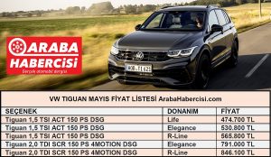 Volkswagen Tiguan fiyat listesi Mayıs.