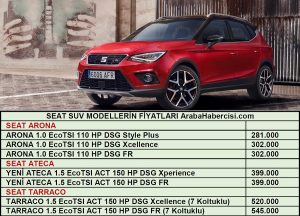 2021 Seat fiyat listesi Temmuz
