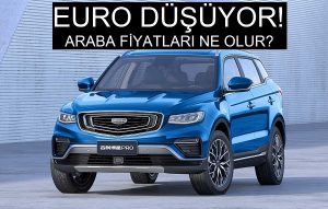 0 km araba fiyatları Euro