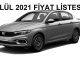Fiat Egea Sedan fiyat listesi.