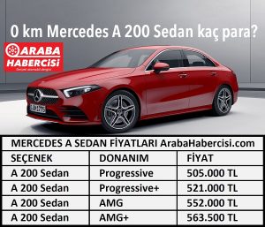 Mercedes A Serisi Sedan Fiyatı