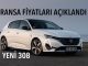 Yeni Peugeot 308 fiyat listesi.