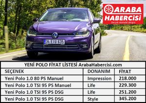 Yeni Polo Fiyat Listesi 2021