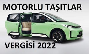 2022 Motorlu Taşıtlar Vergisi MTV.