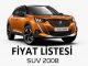 2022 Peugeot 2008 fiyat listesi