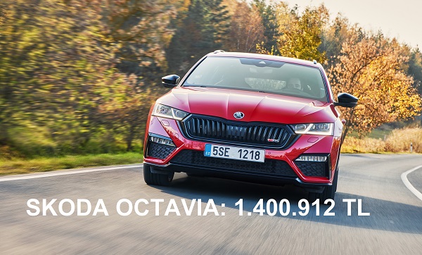 2022 Skoda Octavia Fiyat Listesi.