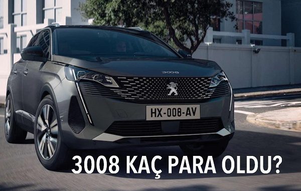 2022 Peugeot 3008 fiyat listesi.