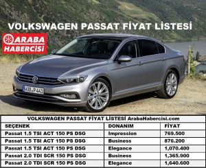 2022 Volkswagen Passat fiyatları Mayıs.