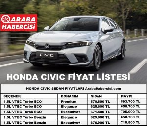 Honda Civic Fiyat Listesi Mayıs