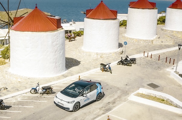 Yunan Adaları Elektrikli Volkswagen.