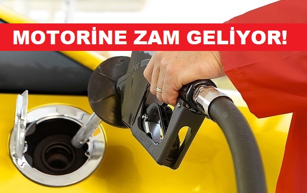 Motorin zamlı fiyatlar 25 Ağustos.