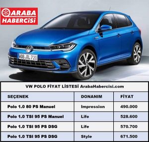 Volkswagen Polo Fiyat Listesi Eylül