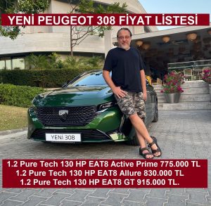 Yeni Peugeot 308 Fiyat Listesi