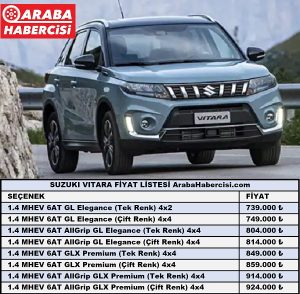 2022 Suzuki Vitara fiyatları Ekim