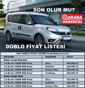 Fiat Doblo Fiyat Listesi Kasım 2022