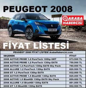 Peugeot 2008 Fiyat Listesi Kasım 2022