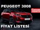 Peugeot 3008 Fiyat Listesi Kasım 2022
