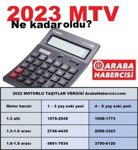 2023 MTV ödemeleri belli oldu