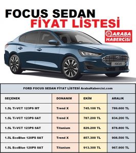 Ford Focus Sedan fiyat karşılaştırması