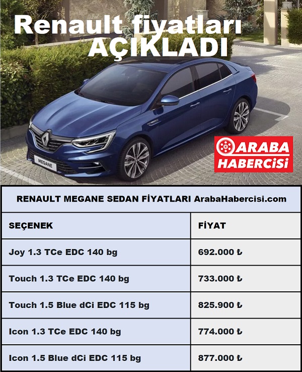 2023 Megane Sedan fiyat listesi. 2023 Clio fiyat listesi. 2023 Renault.