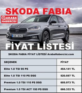 2023 Skoda Fabia Fiyat Listesi Ocak