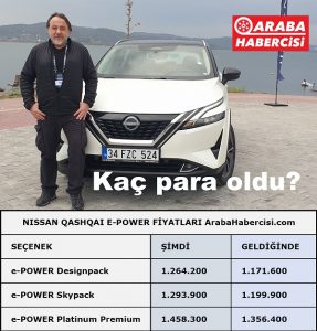 Nissan Qashqai fiyat listesi Ocak 2023