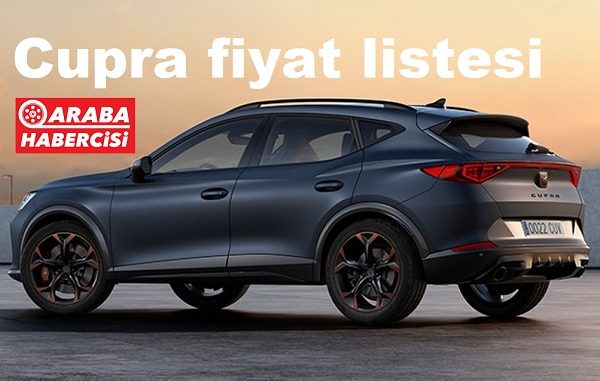 Cupra Formentor Fiyat Listesi 2023