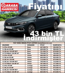 2023 Fiat Egea Sedan fiyatları Mart