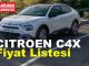 Citroen C4X fiyat listesi Mart 2023.