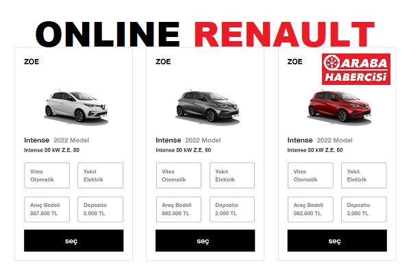 Renault online satış nisan 2023.