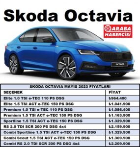 Skoda Octavia Fiyat Listesi Mayıs 2023