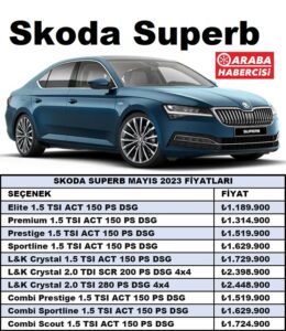 Skoda Superb Fiyat Listesi Mayıs 2023