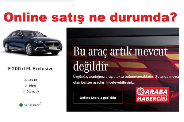 online satış Togg Mercedes Tesla