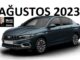 Fiat Egea Fiyat Listesi Ağustos 2023