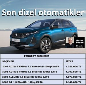 Peugeot 3008 Fiyat Listesi Eylül 2023