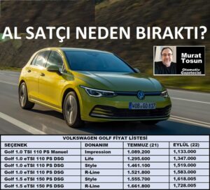 Volkswagen Golf Fiyat Listesi Eylül 2023