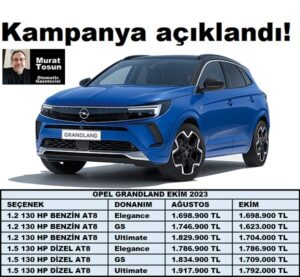 Opel Grandland Kampanya Ekim 2023