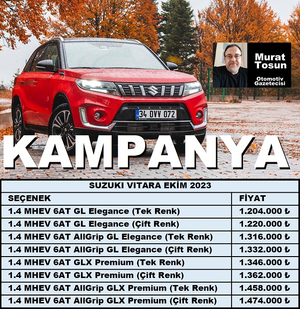 Suzuki Vitara Fiyat Listesi Ekim 2023. 2023 Vitara 0 km. 0 km Vitara 2023.