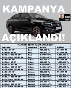 Fiat Egea Kampanya Aralık 2023