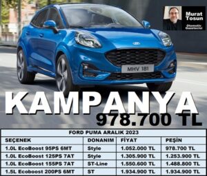 Ford Puma Kampanya Aralık 2023