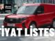 Yeni Ford Transit Courier fiyat listesi.