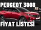 Peugeot 3008 Fiyat Listesi Ocak 2024